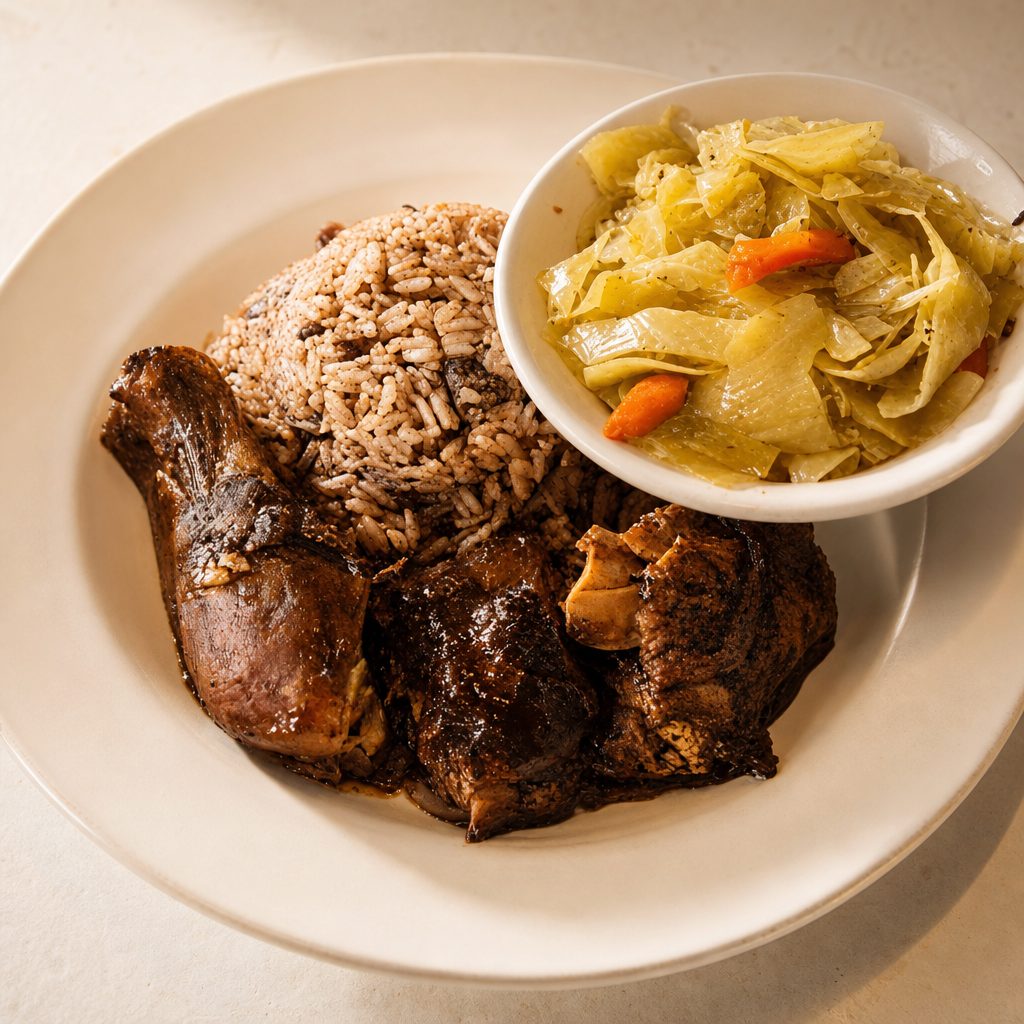 Brown Stew Chicken.